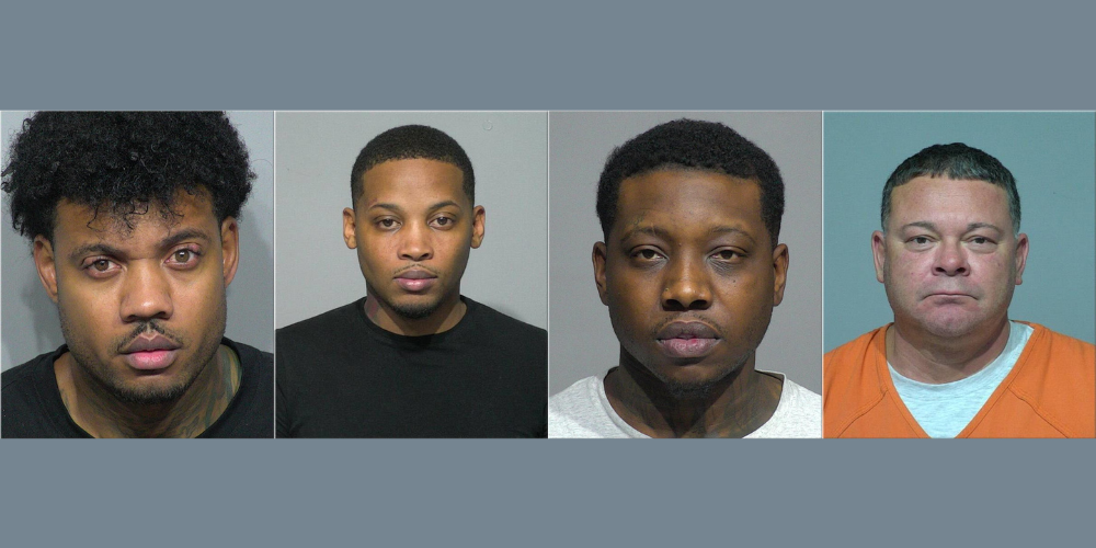 (left to right) Jimmy Durant Jr, Dantavia Rule, Maurice Russell, and Brian Hopkins. Images courtesy of the Milwaukee County Sheriff's Office.