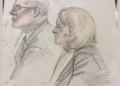 Court sketch of Judge Hannah Dugan Trial - December 18, 2025. Image courtesy of Adela Tesnow.