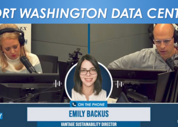 Wisconsin's Midday News interviewing Emily Backus from Vantage Data Centers