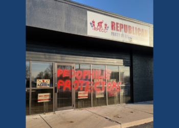 Vandalism at the Republican Party of Eau Claire County headquarters