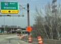 Road Construction sign on I-94 East