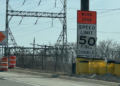 Road Construction Work Zone sign on I-94 East