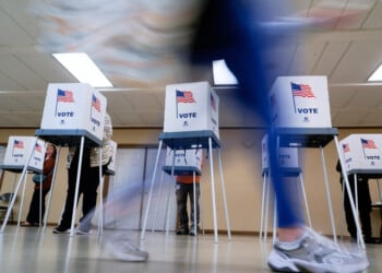 FILE - Voters cast their ballots in Oak Creek, Wis., on Nov. 5, 2024. (AP Photo/Morry Gash, File)