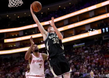 Bucks, down to seven active players, fall 119-113 against Rockets in hard fought battle in Houston