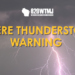 The National Weather Service has issued a severe thunderstorm warning.