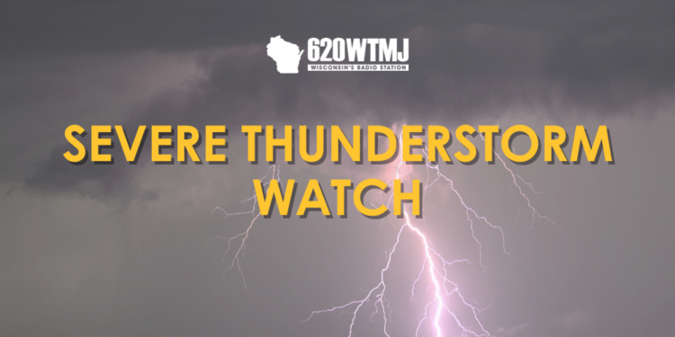 The National Weather Service has issued a Severe Thunderstorm Watch.