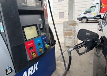 A gas pump at the Clark station on N. Prospect Avenue on Milwaukee's east side. (Neil Doyle/WTMJ)