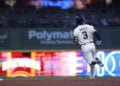 Joey Ortiz rounds the bases after hitting a home run.