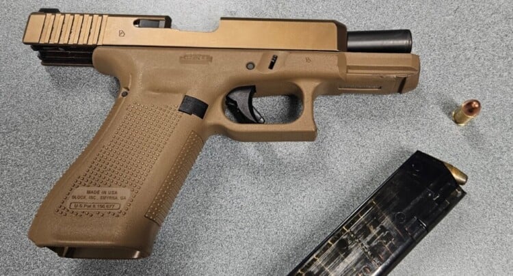 Loaded gun allegedly brought to Monona Grove High School by Derrick Davis on May 21, 2026. Image courtesy of Monona Police Department