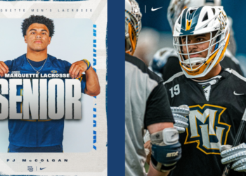 Peter "PJ" McColgan. Images courtesy of the Marquette University Lacrosse team.
