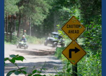 Conservation wardens and county recreation deputies will be patrolling trails and routes on a unified mission of accident prevention by monitoring for Illegal and unsafe operation. (Photo credit Wisconsin DNR)