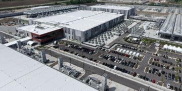 The Microsoft data center campus in the Village of Mount Pleasant. (Photo courtesy Microsoft)
