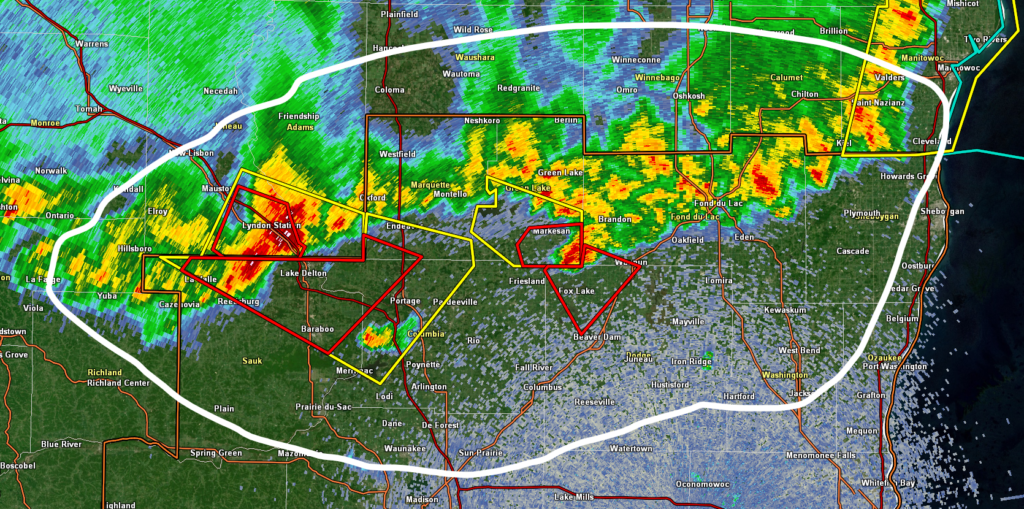 UPDATE: Tornado Warning cancelled for Fond du Lac and Dodge Counties - WTMJ