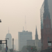 Smoky and hazy conditions in downtown Milwaukee on July 16, 2026.