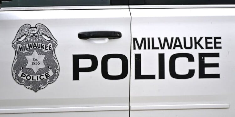 MILWAUKEE, WI - AUGUST 28: The Milwaukee Police Department logo is seen on the side of a vehicle outside the venue prior to an MLB game between the Milwaukee Brewers and the Arizona Diamondbacks on August 28, 2025, at American Family Field in Milwaukee, WI. (Photo by Patrick Gorski/Icon Sportswire via Getty Images)