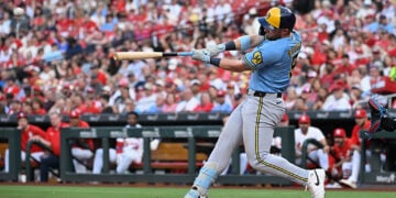 Jake Bauers hits a home run at Busch Stadium.