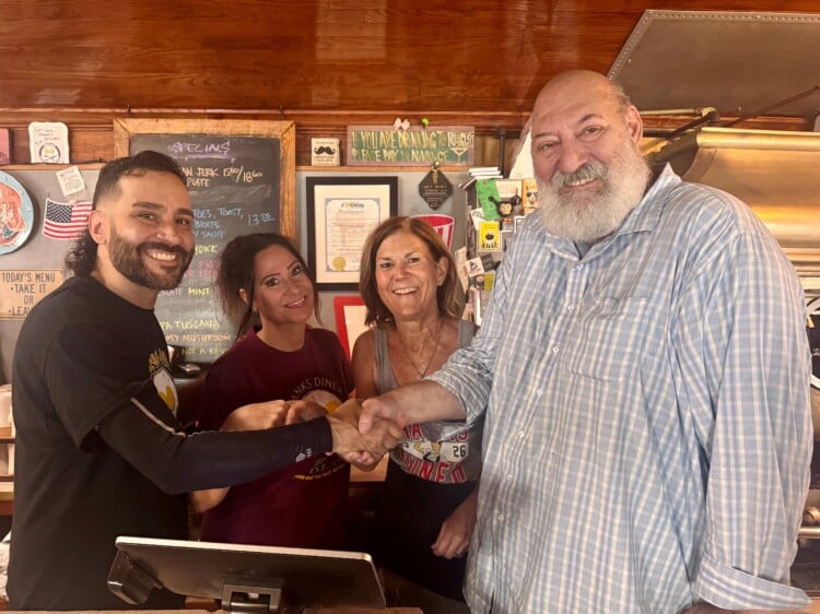 New and Old Owners of Frank's Diner in Kenosha