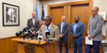 Mayor Cavalier Johnson at Milwaukee City Hall on I-794 Recommendation