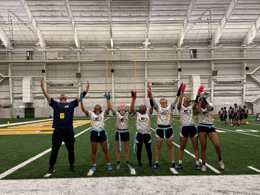 Milwaukee School of Languages Girls Flag Football team at the Regional Tournament in Green Bay-- Photo Courtesy of MSL Athletic Director Robert Slavens