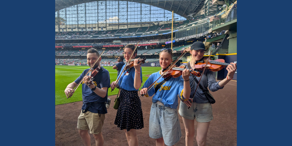 Milwaukee String Music Milwaukee's largest orchestra performs Brewers game national anthem - WTMJ