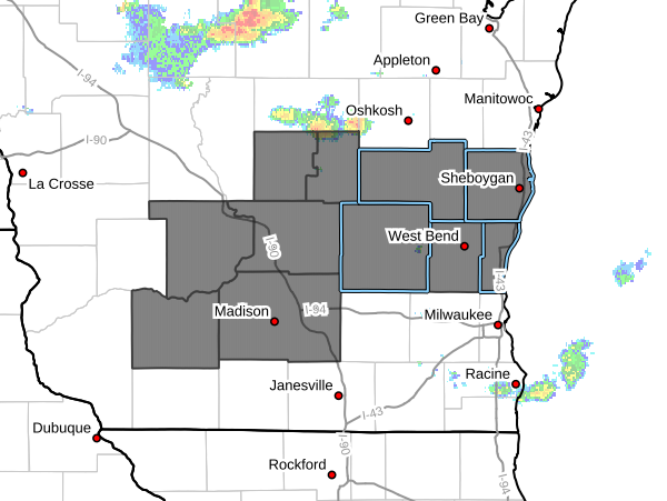 Severe Thunderstorm Watch issued for multiple counties until 10:00 p.m. on July 8, 2026.