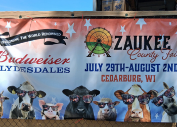 Ozaukee County Fair Sign, 2026 (Photo: Debbie Lazaga)