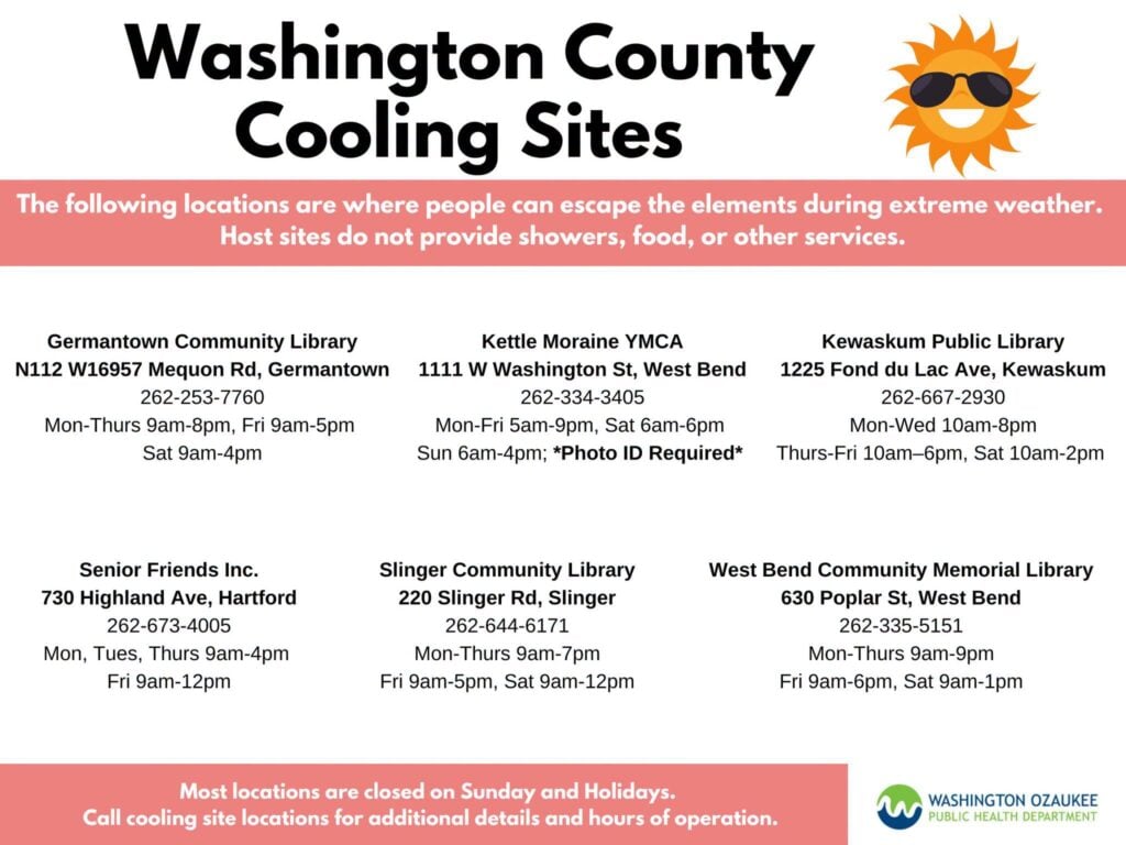 Washington County Cooling Sites 2026