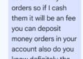Text message received as part of the rental scam involving Yasmin Hameed.
