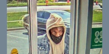 Image of the suspect involved in the robbery of North Shore Bank on Capitol Drive in Brookfield. Image courtes of the City of Brookfield Police Department.