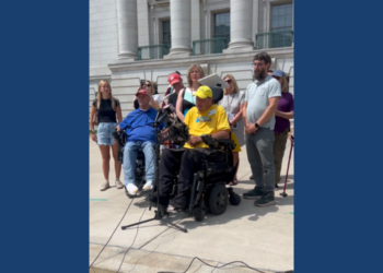 After 11 days traveling by wheelchair from his home in Fox Crossing, Carl Schulze arrived at the state Capitol on Thursday to ask elected officials to offer concrete plans to preserve Medicaid-funded home care.
