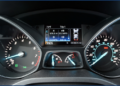 Vehicle dashboard close up