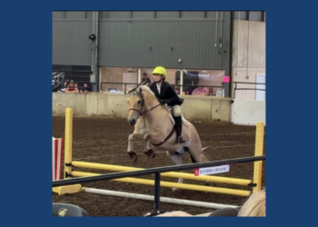 Kristina Vinger riding Odin at Wisconsin State Fair 2026