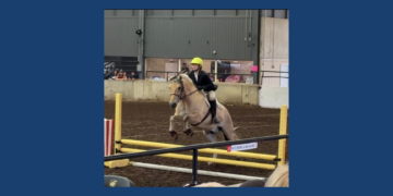 Kristina Vinger riding Odin at Wisconsin State Fair 2026