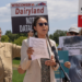 Residents and advocates with Power Wisconsin Forward speak out against a gas plant proposal in the Town of Paris that would be the second-largest natural gas plant in Wisconsin. Image courtesy of Healthy Climate Wisconsin.