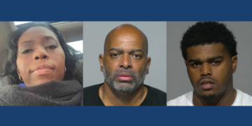 Left: Samotria Matthews, former deputy division administrator for the Milwaukee County Clerk of Circuit Court. Image courtesy of LinkedIn. Center and Right: Rodney Matthews and Terrion Matthews. Images courtesy of Milwaukee County Sheriff's Office.
