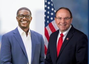 Democratic Candidate David Crowley and Republican Candidate Tom TIffany