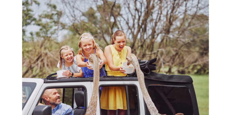 Family Feeds Ostrich's At Safari Lake Geneva (Photo: Travel Wisconsin)