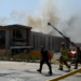 Firefighters on scene at a fire at the new West Allis Public Works building under construction on August 20, 2026. Photo courtesy: Nazir Spencer.