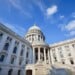 The Wisconsin State Capitol, in Madison, Wisconsin, houses both chambers of the Wisconsin legislature along with the Wisconsin Supreme Court and the Office of the Governor. (Photo credit Ali Majdfar/Getty Images)
