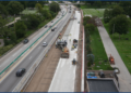 Narrowed Cemetery Section on I-94 (photo credit: WisDOT)
