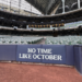 MLB Postseason signage behind home plate at American Family Field, September 29, 2026 (Photo: Elisabeth Montemurro)