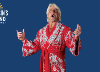 WOO! In the ring with Ric Flair
