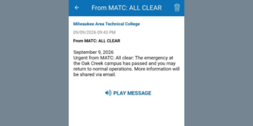 MATC in Oak Creek all clear.