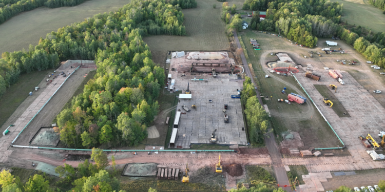 The Line 5 pipeline returned to service on Sept. 12, 2026 after Enbridge constructed a temporary bypass around the damaged section that leaked 1.3 million gallons of natural gas liquids in Iron County. Image courtesy of Enbridge