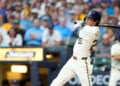 Christian Yelich hits a home run at American Family FIeld.