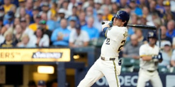 Christian Yelich hits a home run at American Family FIeld.