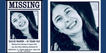 Hailie Wagner's missing poster and her image. Images courtesy of her family.