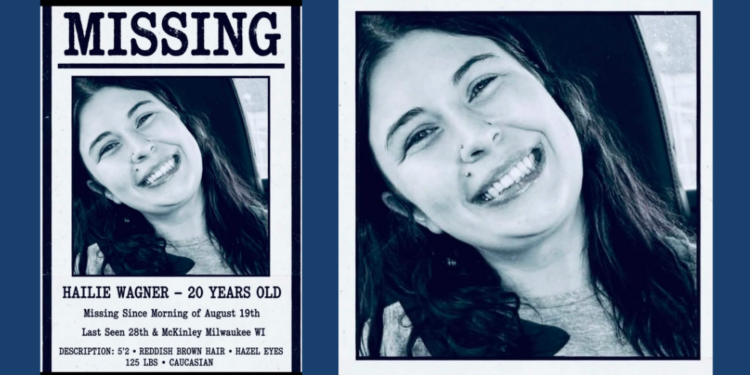 Hailie Wagner's missing poster and her image. Images courtesy of her family.