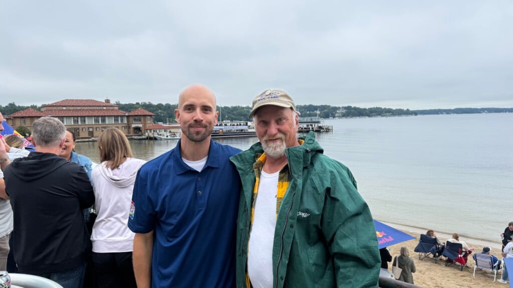Peyton and Terry Clapper at the Red Bull Rush Delivery in Lake Geneva (Photo: Nazir Spencer)