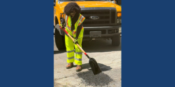 The Milwaukee Department of Public Works says it's been one of the most active pothole seasons on record. (Photo credit DPW Milwaukee/Facebook)